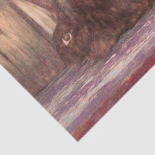 Konijn Bruine Houtnerf Schets Kunst Pasen Tissuepapier (Detail)