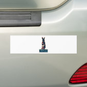 konijn bumpersticker (Op auto)