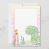 Konijn Bunny Greenery Roze Baby shower Kaart (Achterkant)