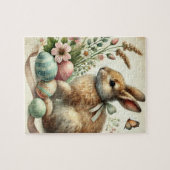 Konijn Bunny Haas Pasen Dier Wilde dieren Schattig Legpuzzel (Horizontaal)