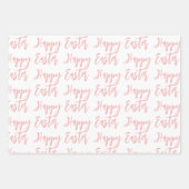 Konijn Bunny Happy Easter Eggs Leuke Dierenpastel Inpakpapier Vel (Voorkant 3)