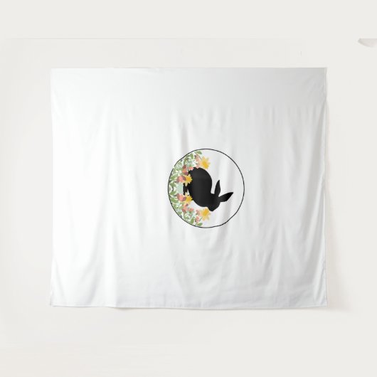 Konijn - Bunny Schattige Wandkleed (Voorkant (horizontaal))