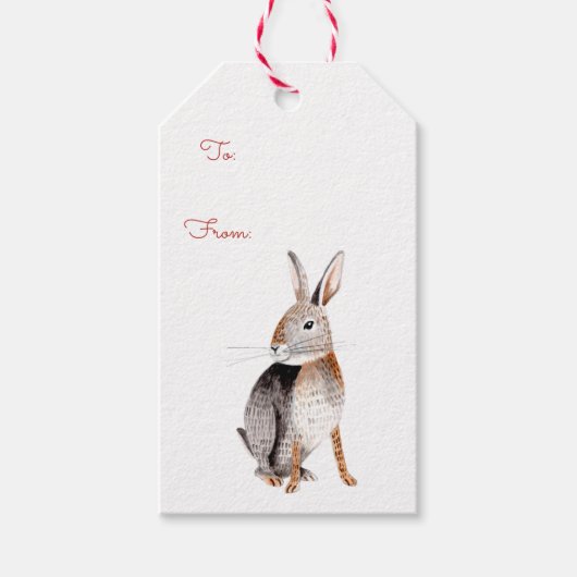 konijn cadeaulabel (Voorkant)