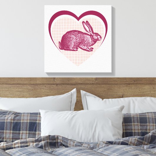 konijn canvas afdruk (Insitu (Slaapkamer))