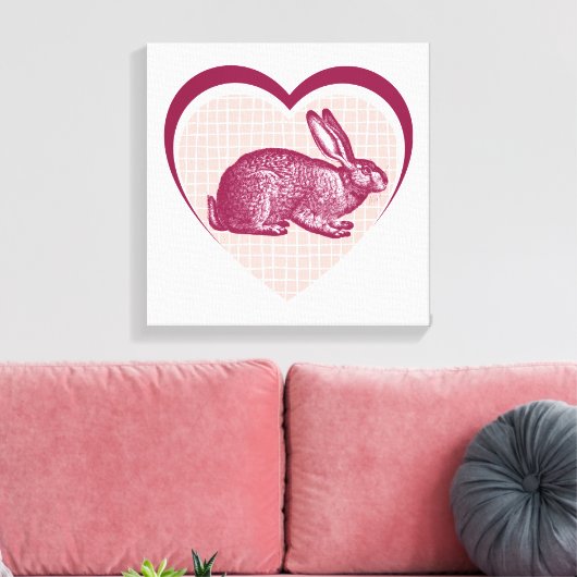 konijn canvas afdruk (Insitu (Woonkamer))