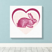 konijn canvas afdruk (Insitu (Houten vloer))