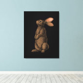 Konijn Canvasprint Canvas Afdruk (Insitu (Houten vloer))