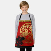 Konijn Chinese douane Nieuw Jaar Zodiac Birthday A Schort (Gedragen)