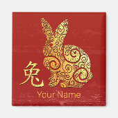 Konijn Chinese Zodiac Horoscoop sterrenbeeld Magneet (Voorkant)