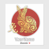 Konijn Chinese Zodiac Horoscoop sterrenbeeld Sticker (Vel)