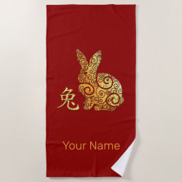 Konijn Chinese Zodiac Horoscoop sterrenbeeld Strandlaken