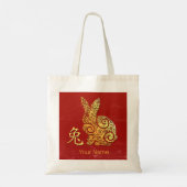 Konijn Chinese Zodiac Horoscoop sterrenbeeld Tote Bag (Achterkant)