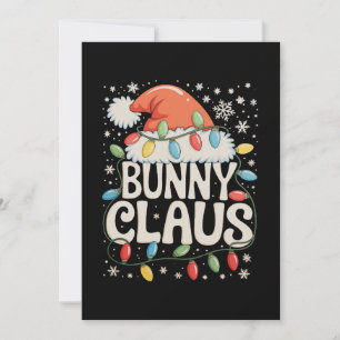 Konijn Claus Kerstmis Kerstmis Vakantie Familie Feestdagenkaart