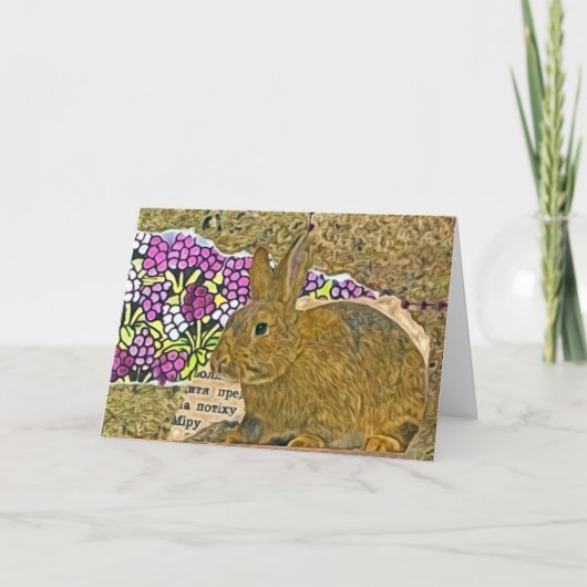 Konijn collage, Pasen Feestdagen Kaart (Voorkant)