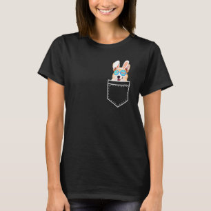 Konijn Corgi In Zak Happy Pasen Corgi T-shirt