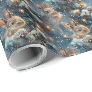 Konijn Cute Inpakpapier voor Kerstcadeaus