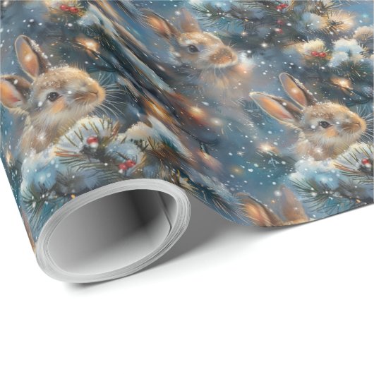 Konijn Cute Inpakpapier voor Kerstcadeaus (Rol Hoek)