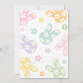 Konijn Daisy Bloem Pastel Lente 3e Verjaardag Kaart (Achterkant)