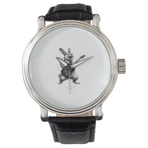 Konijn dat gitaar speelt Rockster Konijnenliefhebb Horloge