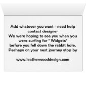 Konijn dat in het konijnenhol valt Groet (Binnen Horizontaal (Onder))