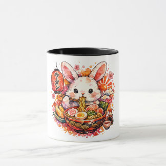 Konijn dat Ramen eet Mok