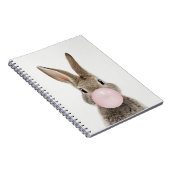 Konijn dat roze kauwgom blaast   notitieboek (Rechterzijde)