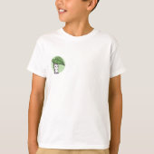 Konijn dat schuilt onder bladparaplu voor kinderen t-shirt (Voorkant)