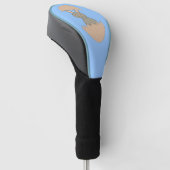 Konijn dat uit het ei komt rare golf driverhoes golfheadcover (Schuin)
