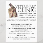 Konijn, dierenarts, veterinaire dienst flyer (Voorkant)