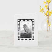 Konijn Drink waterblanco Wenskaart Kaart (Gele Bloem)