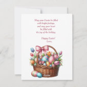  konijn. Easter Feestdagenkaart (Achterkant)