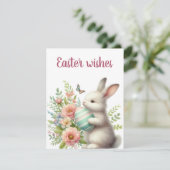  konijn. Easter Feestdagenkaart (Staand voorkant)