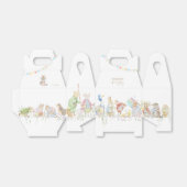 Konijn eerste verjaardag bedankdoosjes (Uitgevouwen)