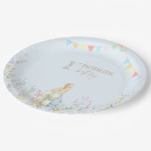 Konijn eerste verjaardag papieren bordje (Gekanteld)