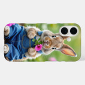 Konijn eet roze petunia bloemen Case-Mate iPhone case (Achterkant (horizontaal))