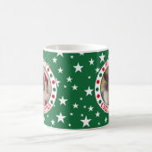 Konijn Eigenaar Kerst Groene Feestelijke Foto Koffiemok (Center)