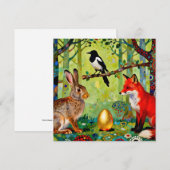 Konijn, Ekster, Vos en “Het geheim van het bos” Bedankkaart (Voorkant / Achterkant)