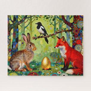 Konijn, Ekster, Vos en “Het Geheim van het Bos” Legpuzzel