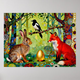 Konijn, Ekster, Vos en “Het geheim van het bos” Poster