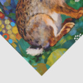 Konijn, Ekster, Vos en “Het Geheim van het Bos” Tissuepapier (Detail)