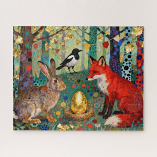 Konijn, Ekster, Vos en “Het Gouden Ganzen Ei” Legpuzzel