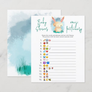 Konijn Emoji afbeelding spel baby shower