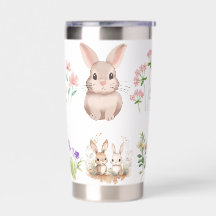 Konijn en bloem tumbler