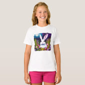 Konijn en bloemen T-shirt (Voorkant volledig)