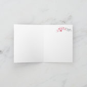 Konijn en Cherry Blossom Flower Bedankkaart (Binnen)