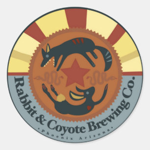 Konijn- en Coyote Brewing Sticker
