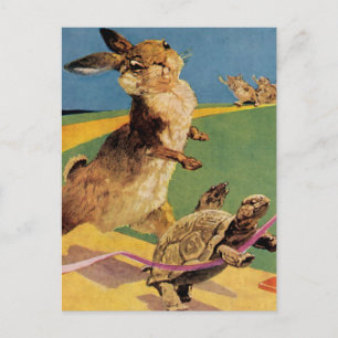 “Konijn en de haas” door Harry Rountree Briefkaart