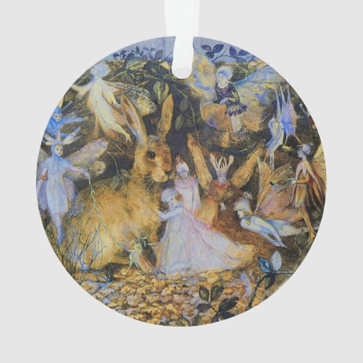 Konijn en fairies  sprookkunst. ornament (achterkant)