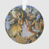 Konijn en fairies  sprookkunst. ornament (voorkant)