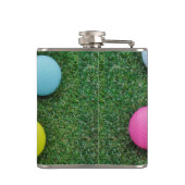 Konijn en gekleurde Golfballen Heupfles (Achterkant)